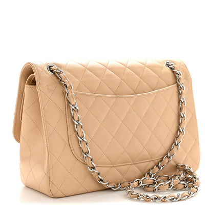 Chanel Caviar Quilted Jumbo Double Flap Beige Clair 3 of 14