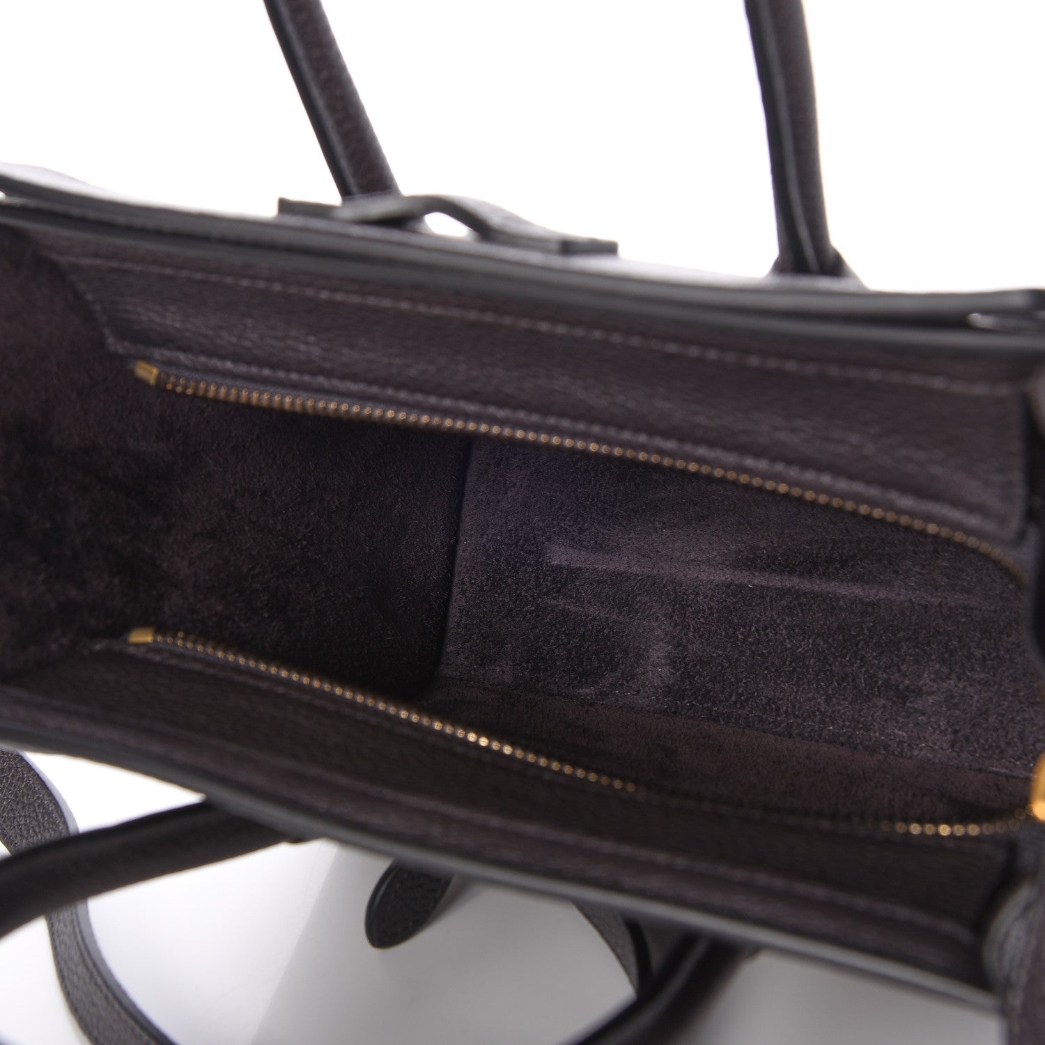 Celine Drummed Calfskin Nano Luggage Liquorice 15 of 27