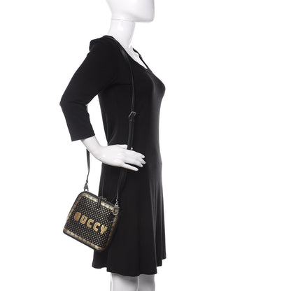 Gucci X SEGA Calfskin GUCCY Stars Mini Dome Shoulder Bag Black Gold 2 of 10
