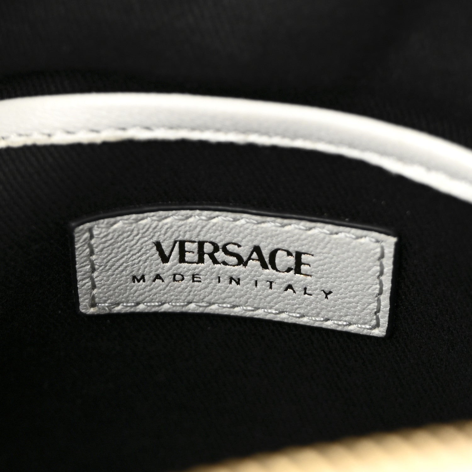 Versace Nappa Quilted Virtus Shoulder Bag White 6 of 10