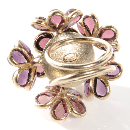 Chanel Crystal CC Flower Cluster Ring 6 4 of 5