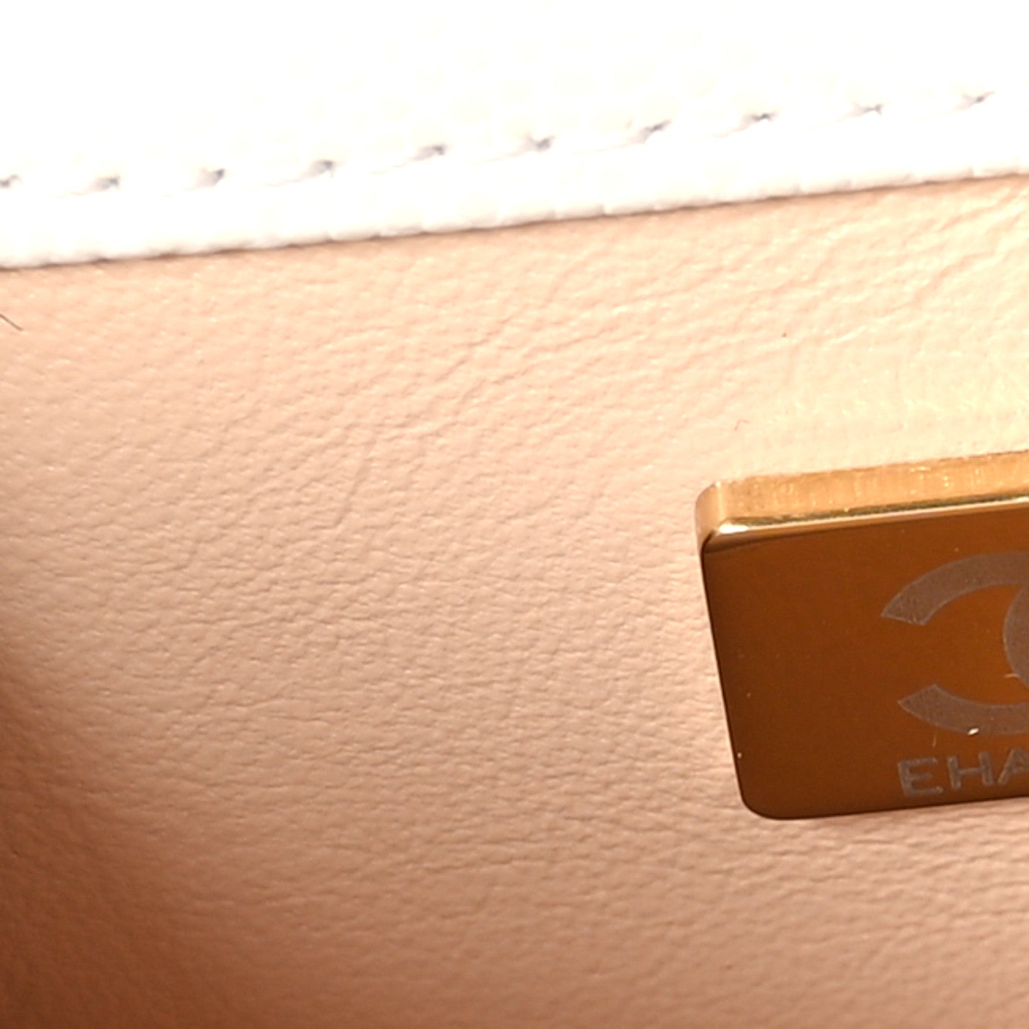 Chanel Caviar Quilted Small Coco Handle Flap White 7 of 10