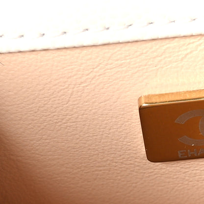Chanel Caviar Quilted Small Coco Handle Flap White 7 of 10