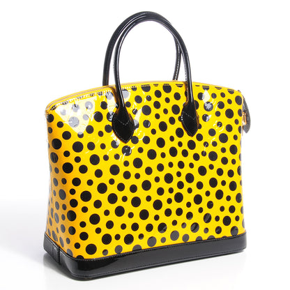 Louis Vuitton Vernis Kusama Infinity Dots Lockit MM Yellow 3 of 8