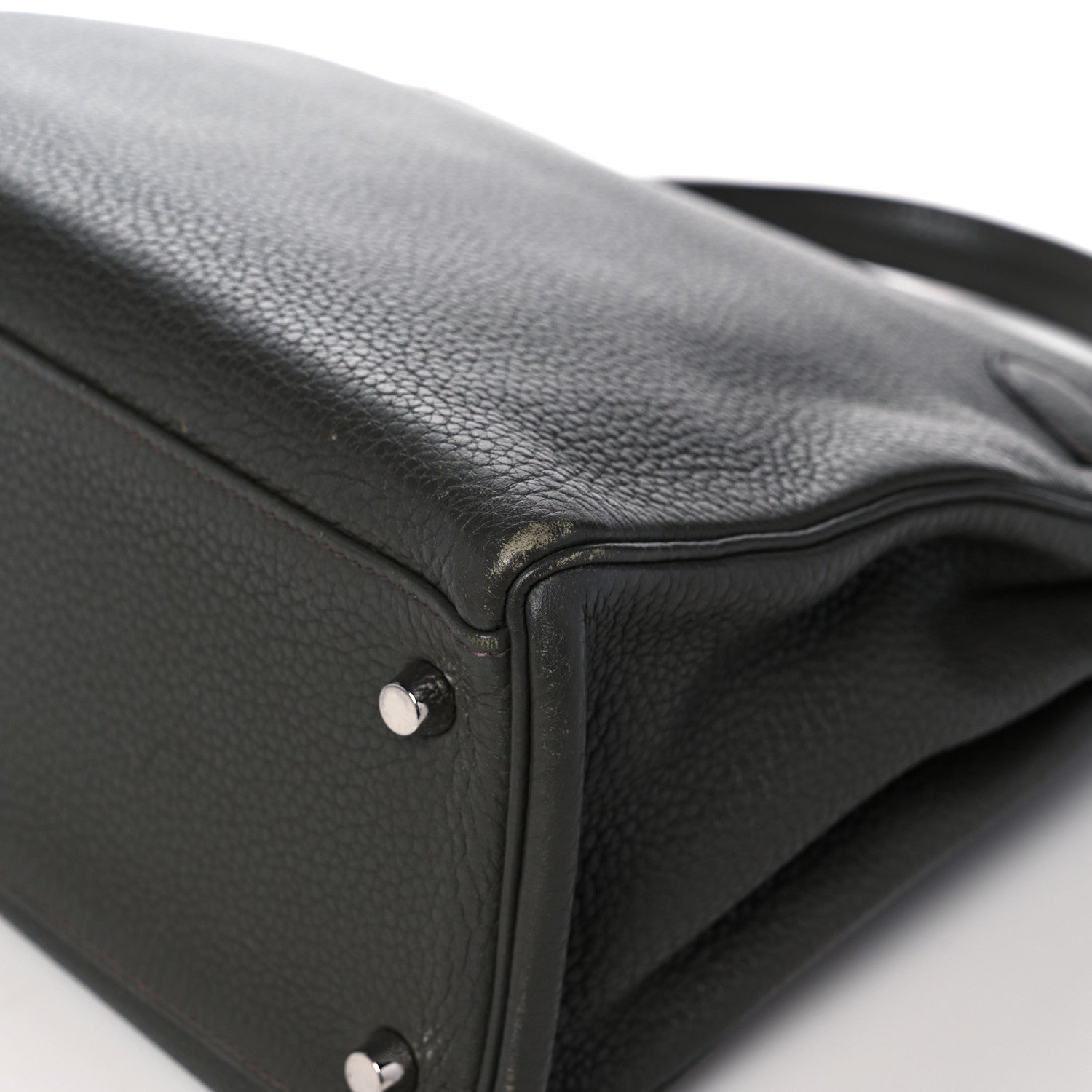 Hermes Taurillon Clemence Kelly Retourne 32 Vert De Gris 38 of 41