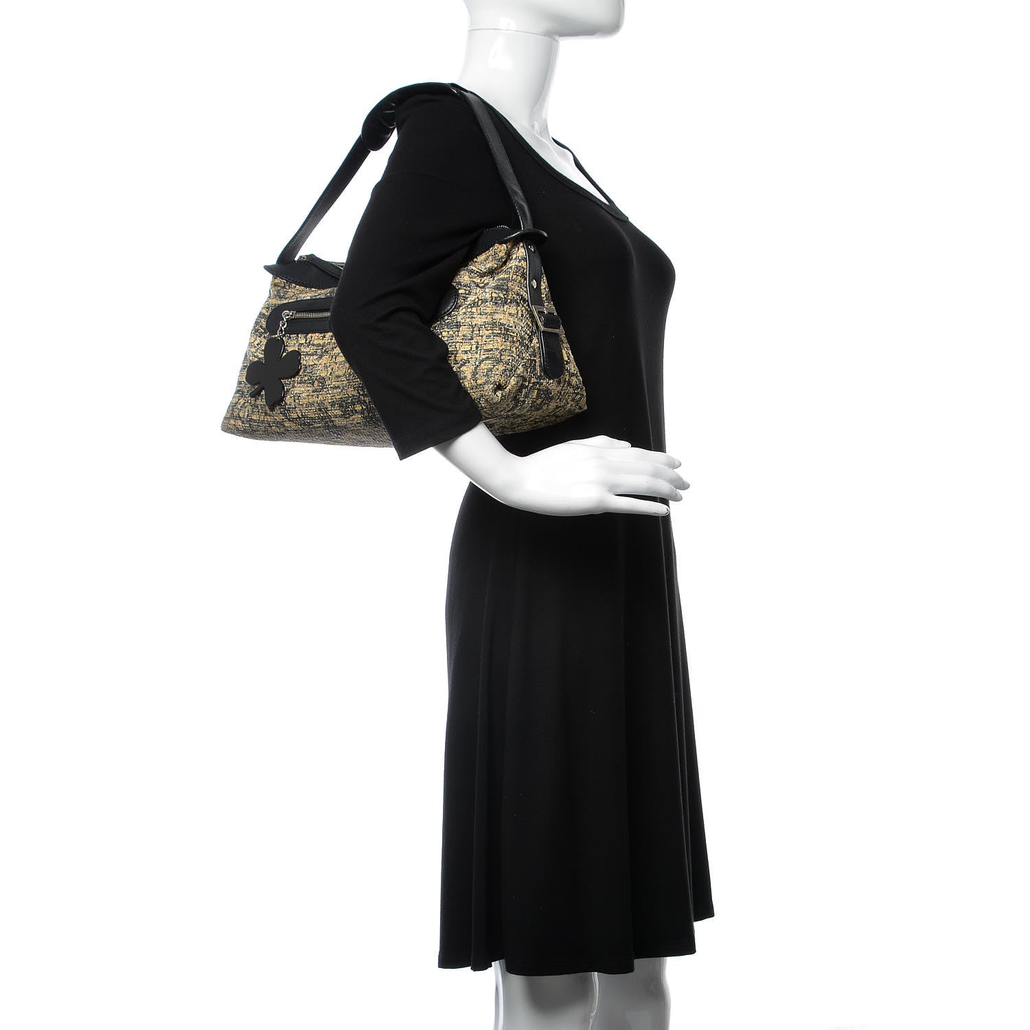 Chanel Tweed Lambskin Shoulder Bag Black 2 of 16