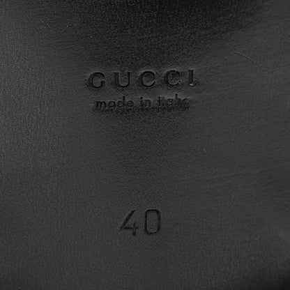 Gucci Calfskin Millennial Ribot Womens GG Loafers 40 Black 7 of 10