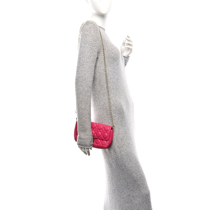 Christian Dior Lambskin Cannage Miss Dior Promenade Pouch Fuchsia 2 of 10