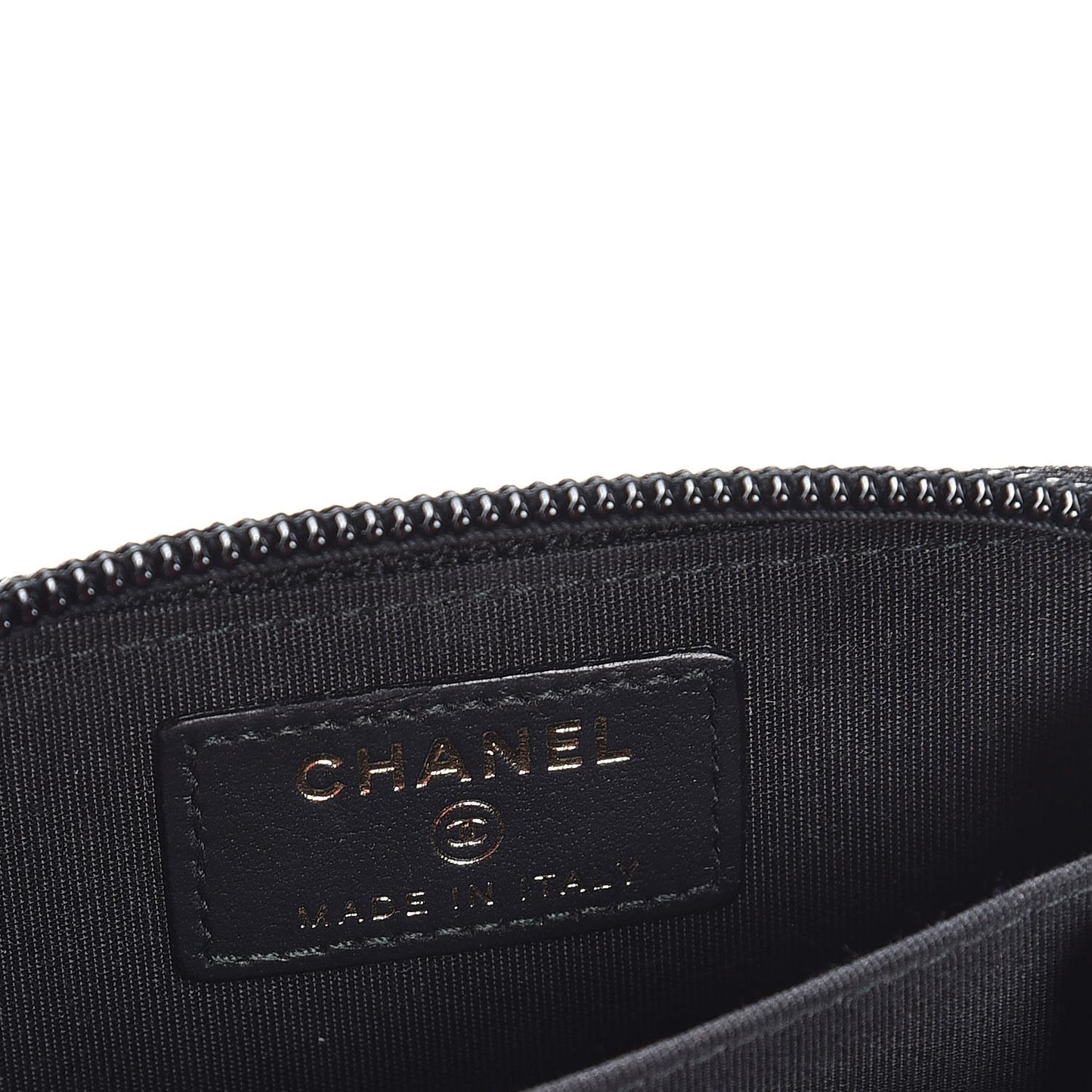Caviar Quilted Boy Zip Around Coin Purse Wallet Black