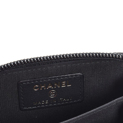 Chanel Caviar Quilted Boy Zip Around Coin Purse Wallet Black 6 of 8