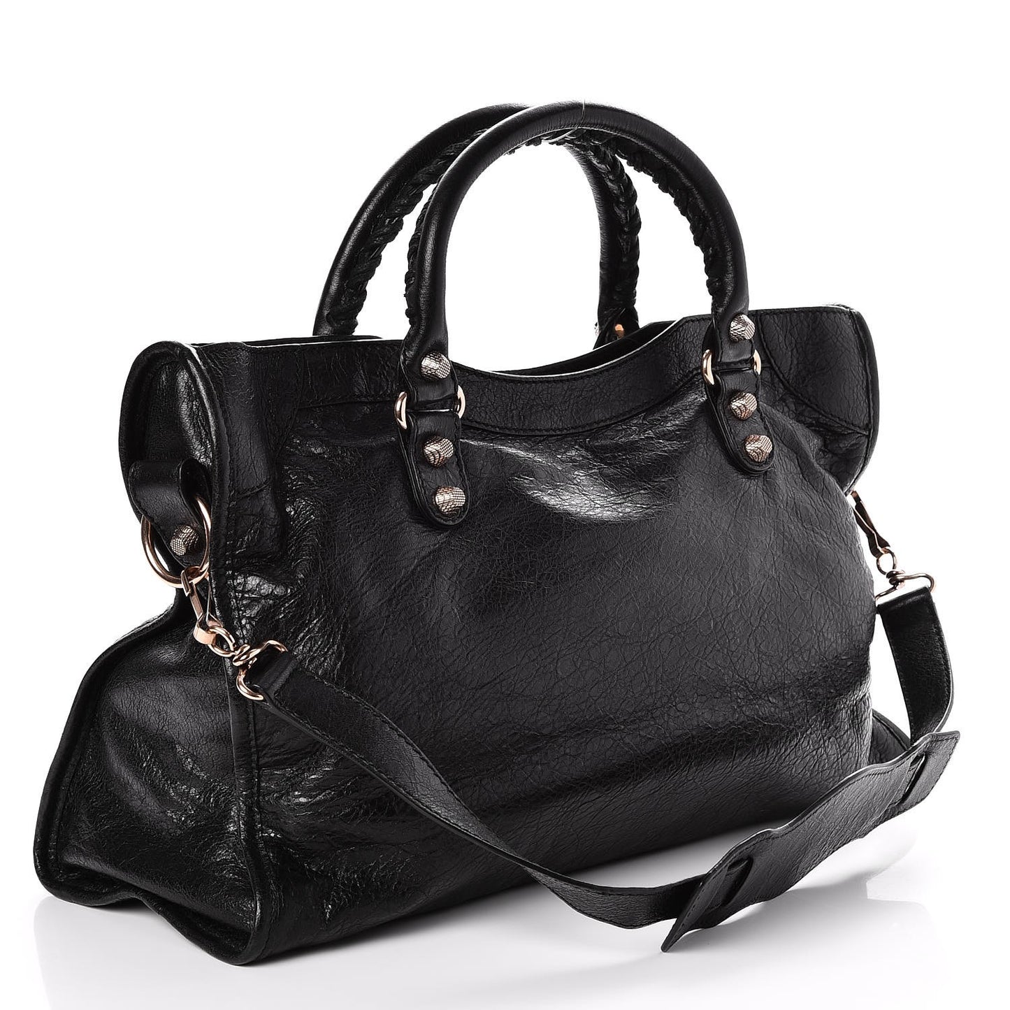 Agneau Giant 12 Rose Gold Hardware City Black
