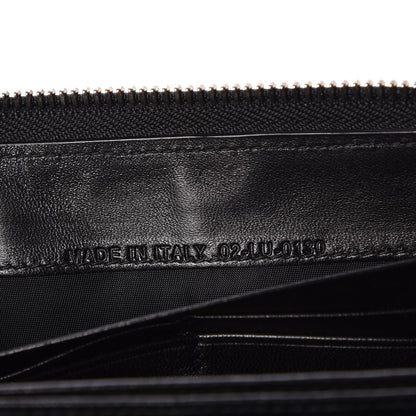 Christian Dior Lambskin Cannage Voyageur Wallet Black 7 of 7
