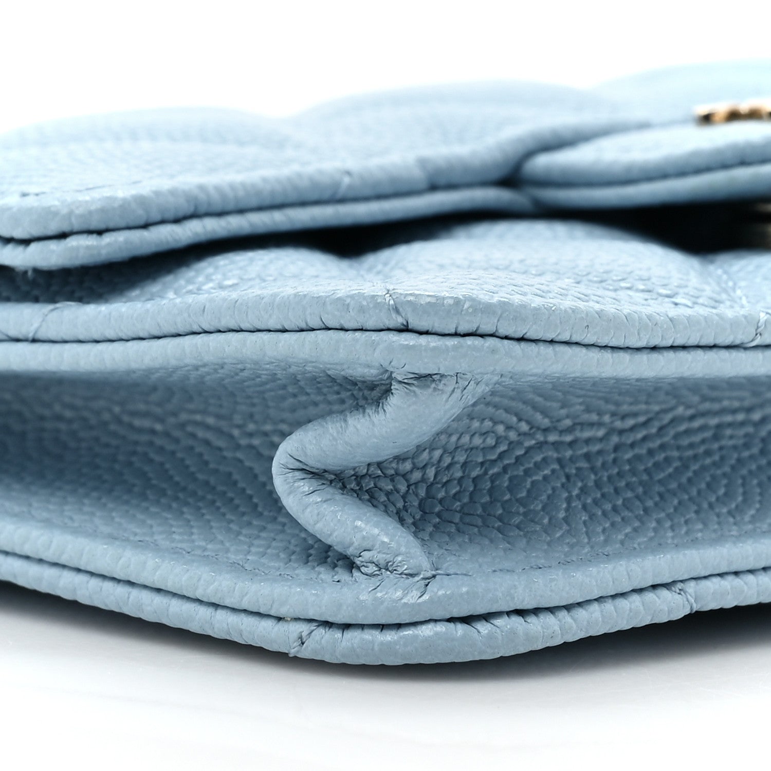Chanel Caviar Quilted Mini Chain Bag Blue 10 of 11