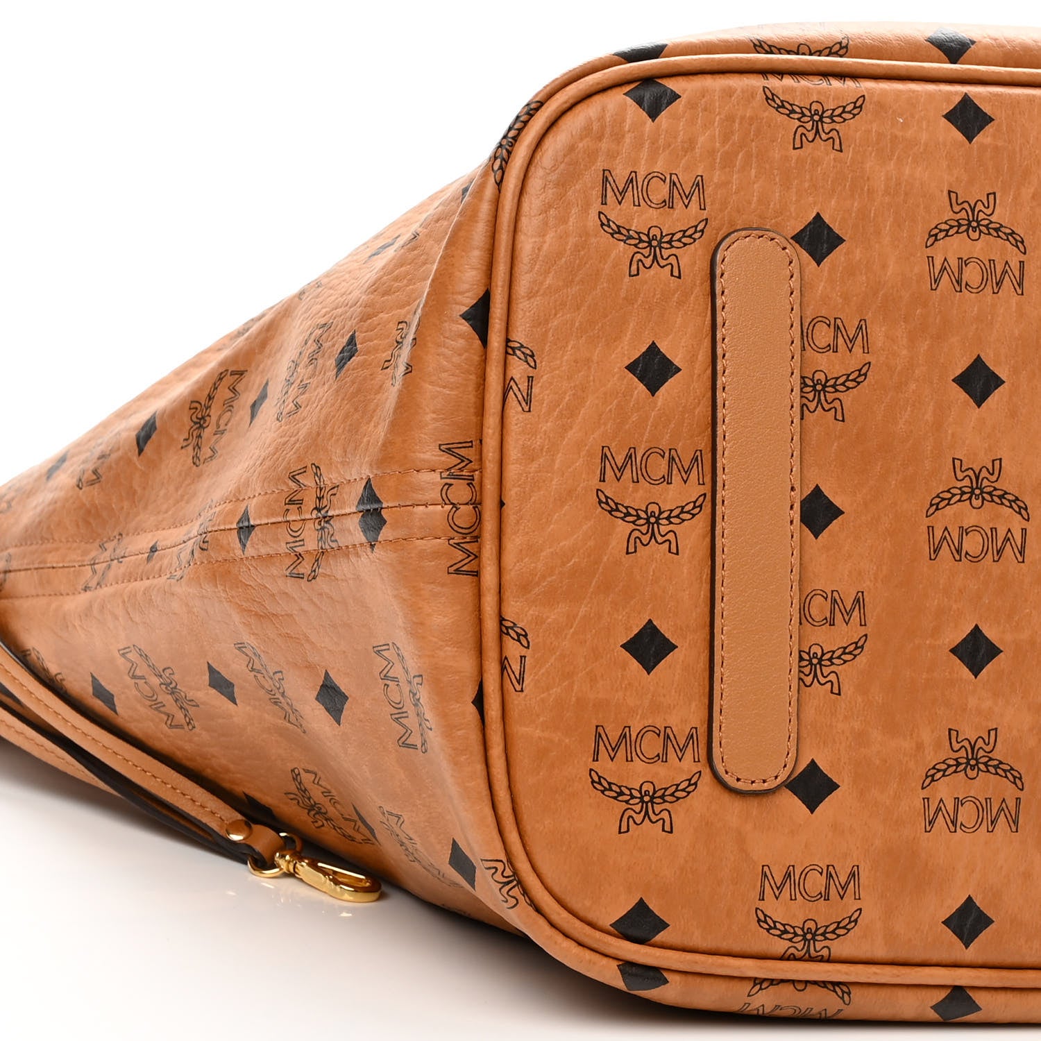 MCM Visetos Large Liz Reversible Shopper Tote Cognac 13 of 16