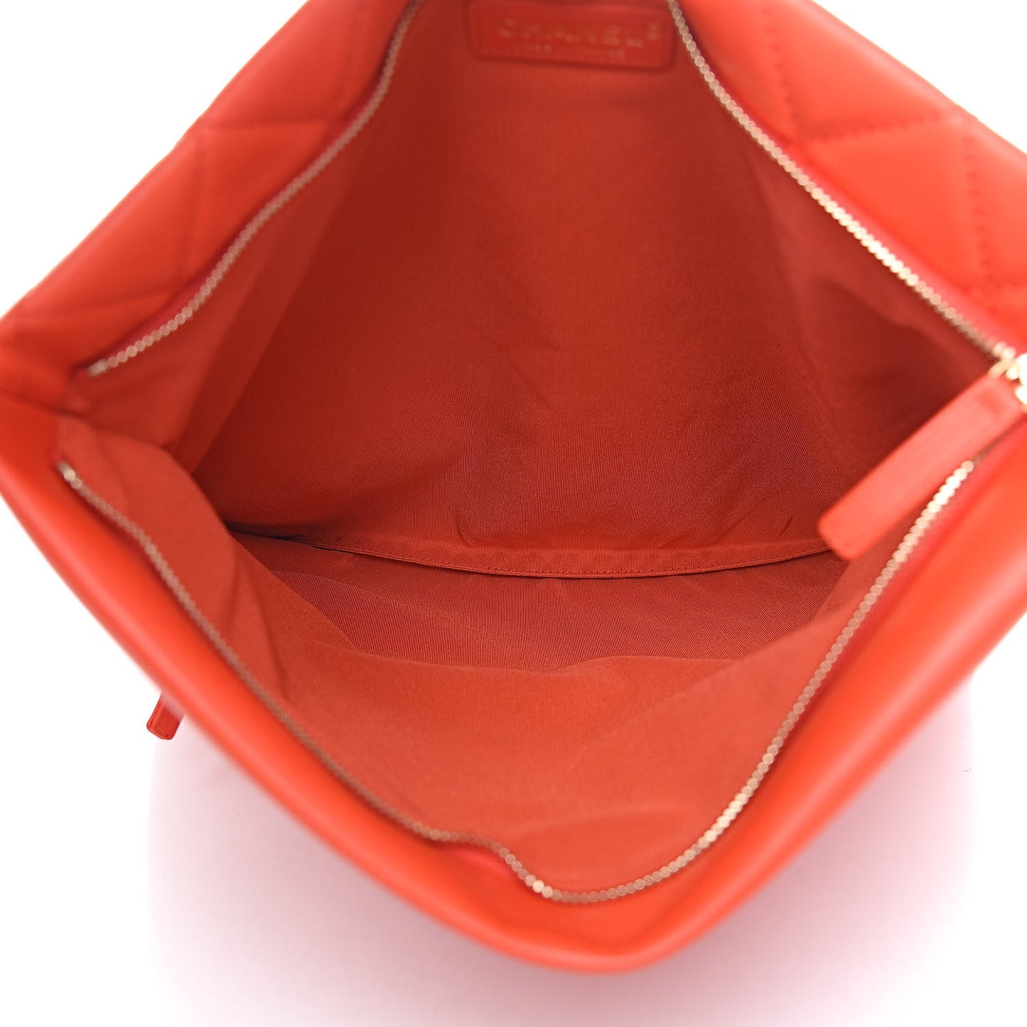 Lambskin Quilted Greek Clutch Red