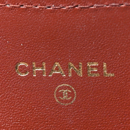 Chanel Lambskin Quilted Flap Card Holder Wallet Brown 7 of 9