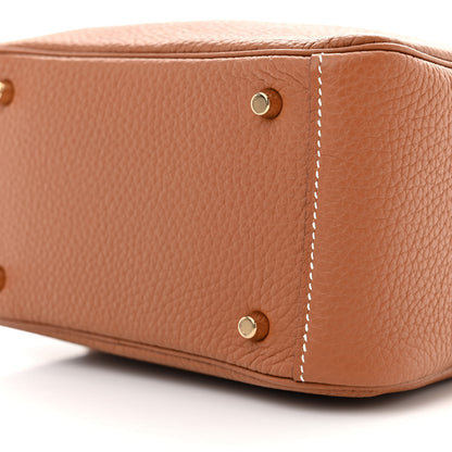 Hermes Taurillon Clemence Mini Lindy 20 Gold 11 of 11