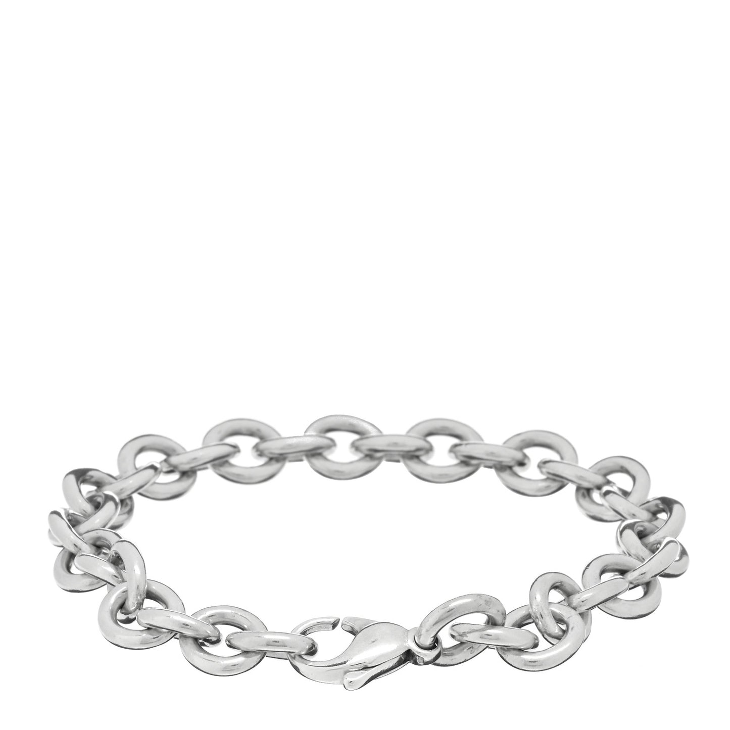 Sterling Silver Round Chain Link Bracelet