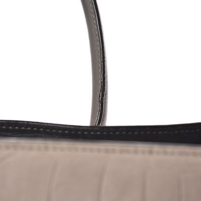 Celine Crocodile Embossed Nubuck Medium Phantom Luggage Grey 19 of 20
