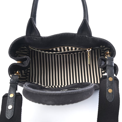 Prada Canapa Small Logo Tote Black Talco 4 of 29