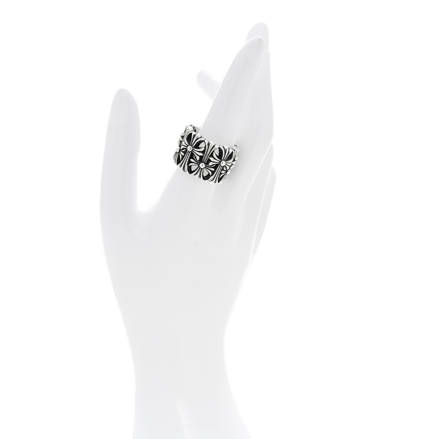 Sterling Silver Cemetery Cross Ring 61 9.5