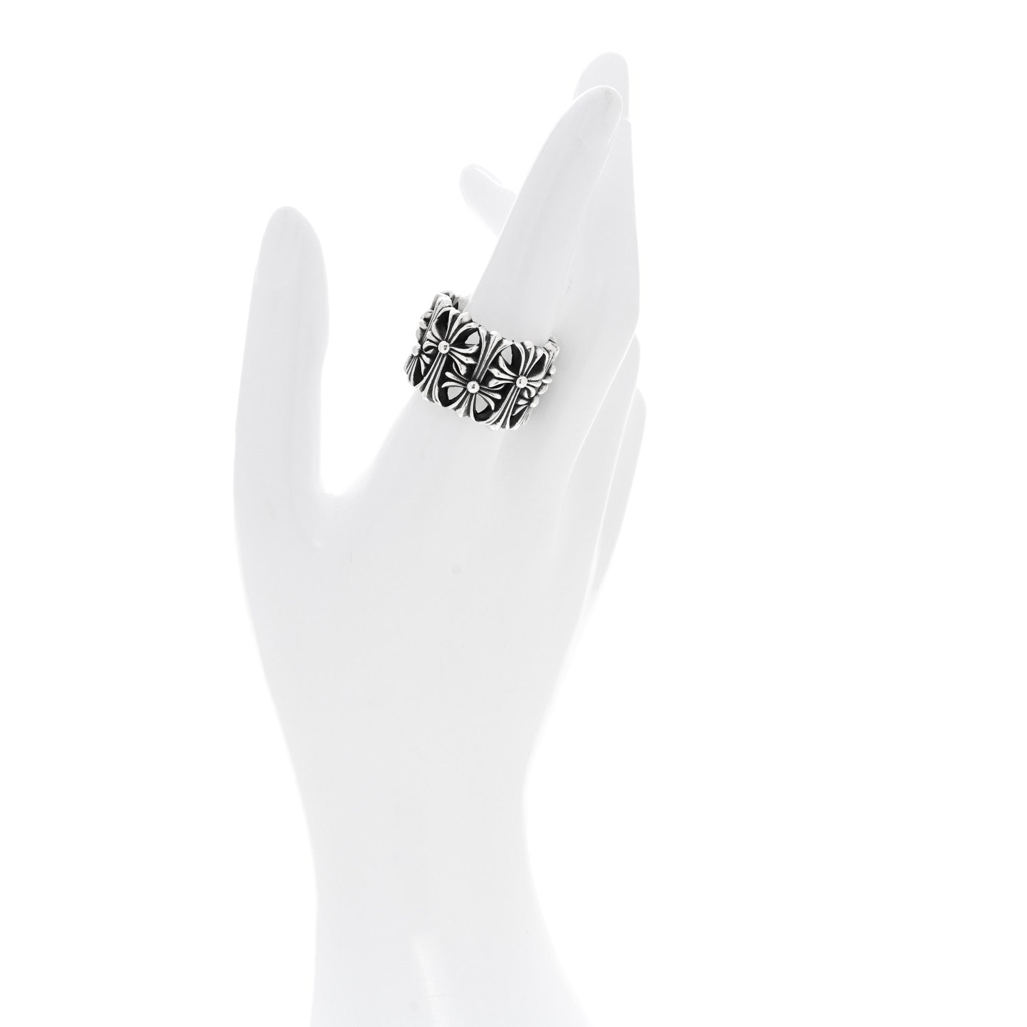 Chrome Hearts Sterling Silver Cemetery Cross Ring 61 9.5 2 of 6