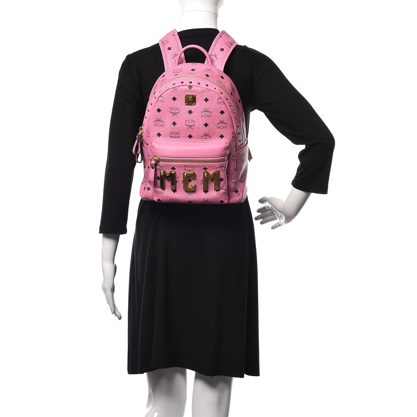 Visetos Small Stark M Logo Collection Backpack Pink