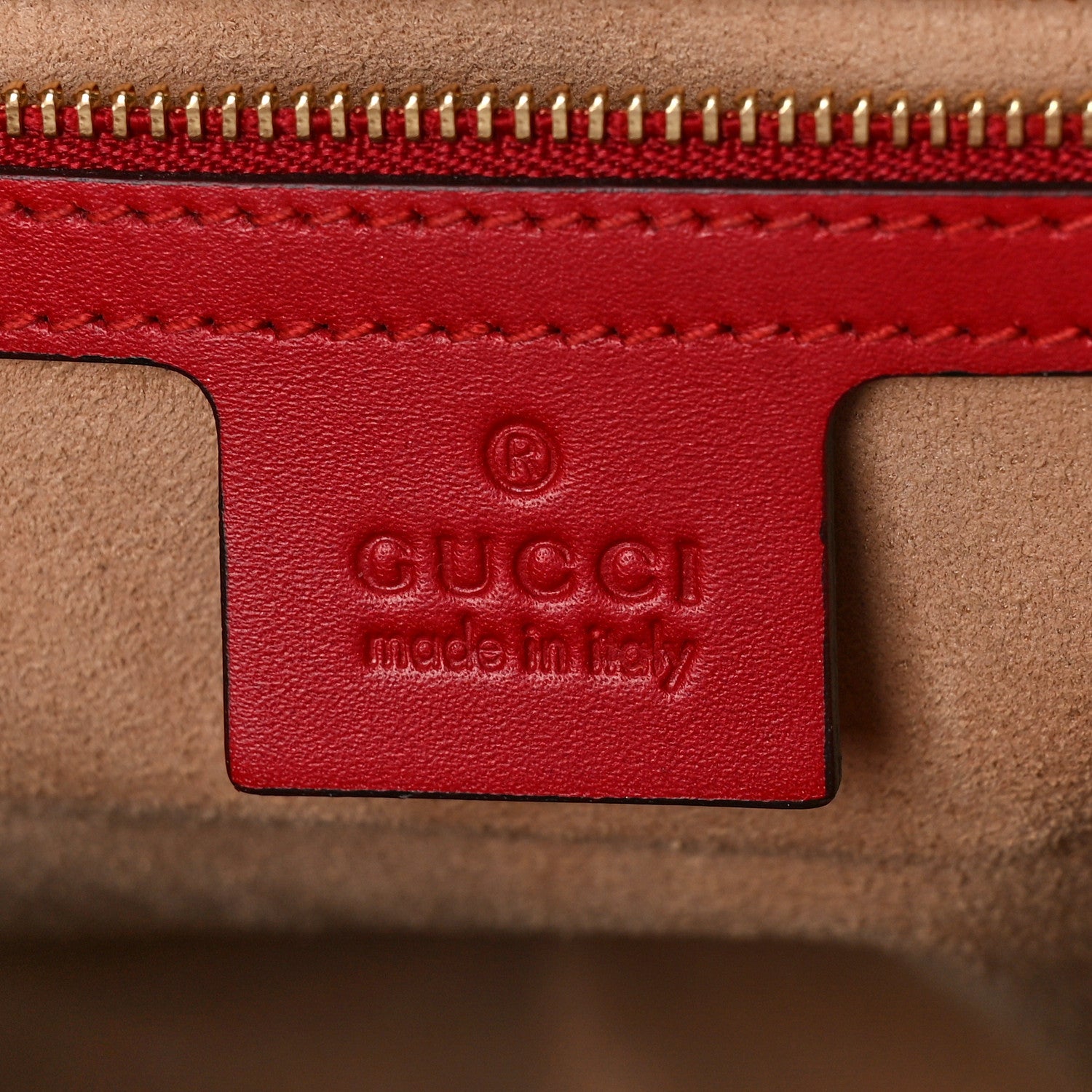 Gucci Guccissima Medium Padlock Shoulder Bag Hibiscus Red 6 of 9