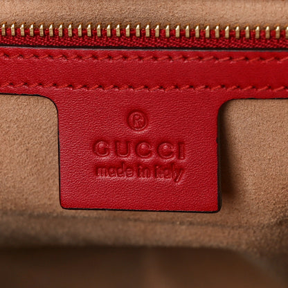 Gucci Guccissima Medium Padlock Shoulder Bag Hibiscus Red 6 of 9