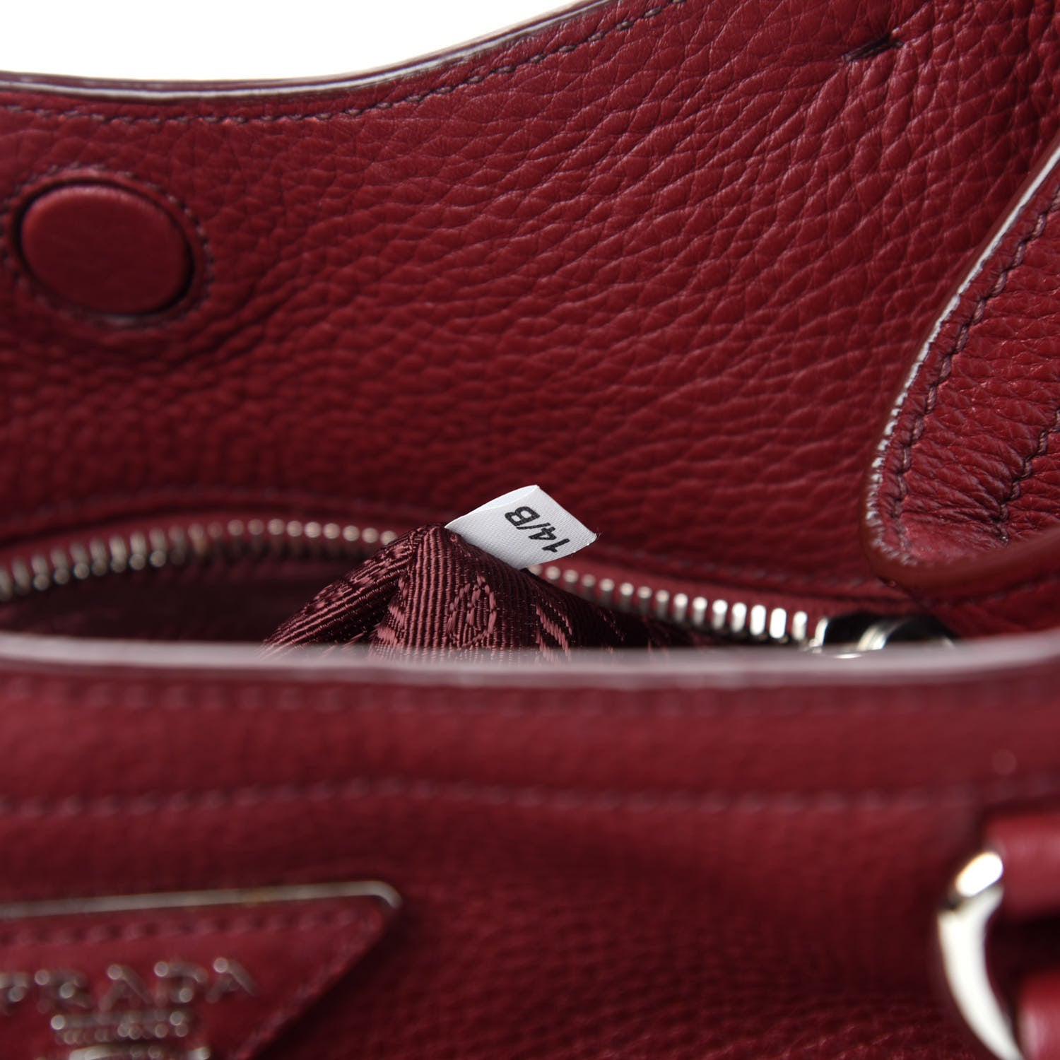 Prada Vitello Daino Expandable Shoulder Bag Rubino 9 of 10