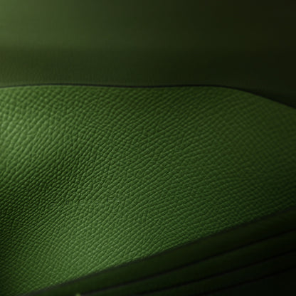 Hermes Epsom Alligator Lizard Constance Wallet To Go Vert Criquet Cactus Beige Sable Ombre 7 of 11