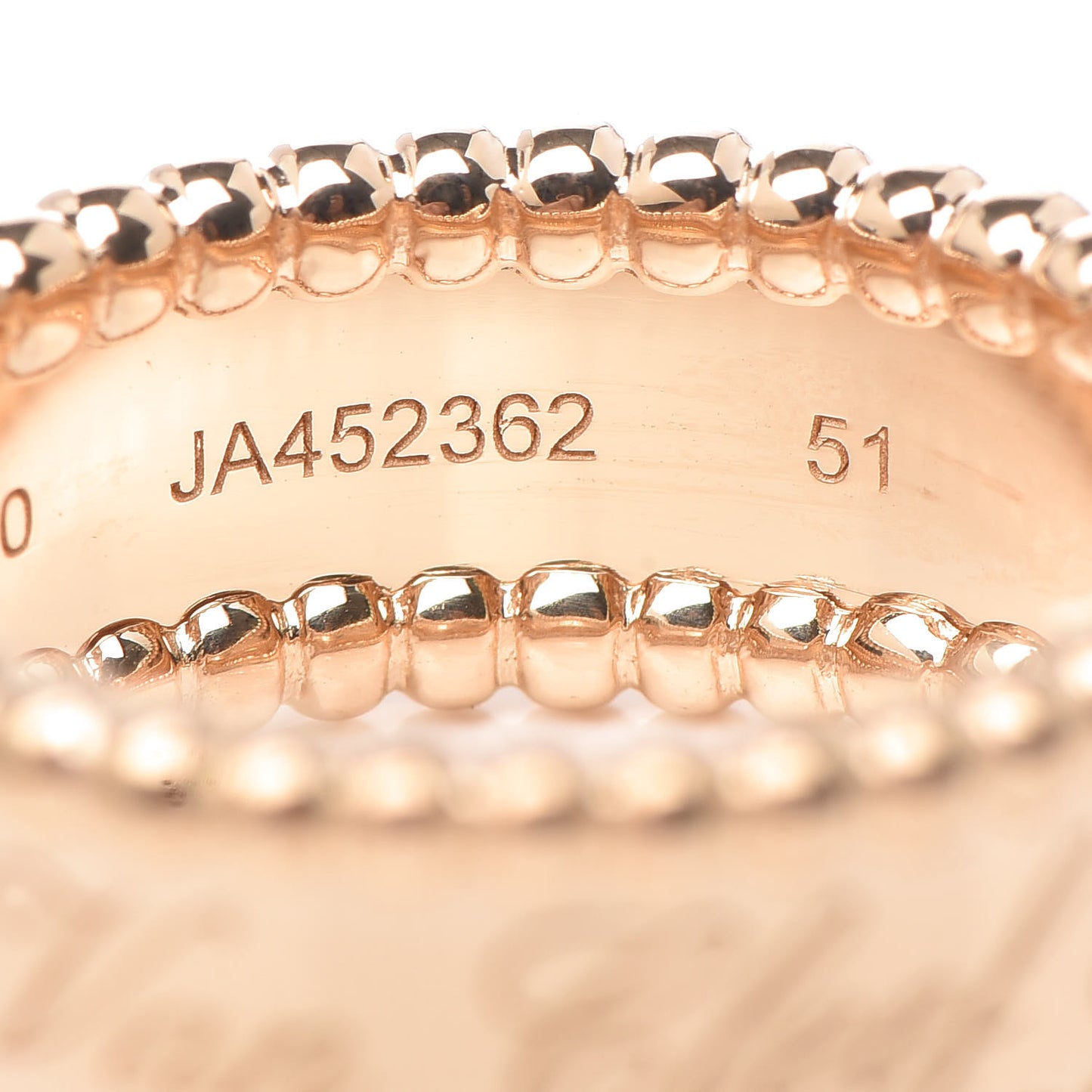 18K Yellow Gold Perlee Signature Ring 51 5.75