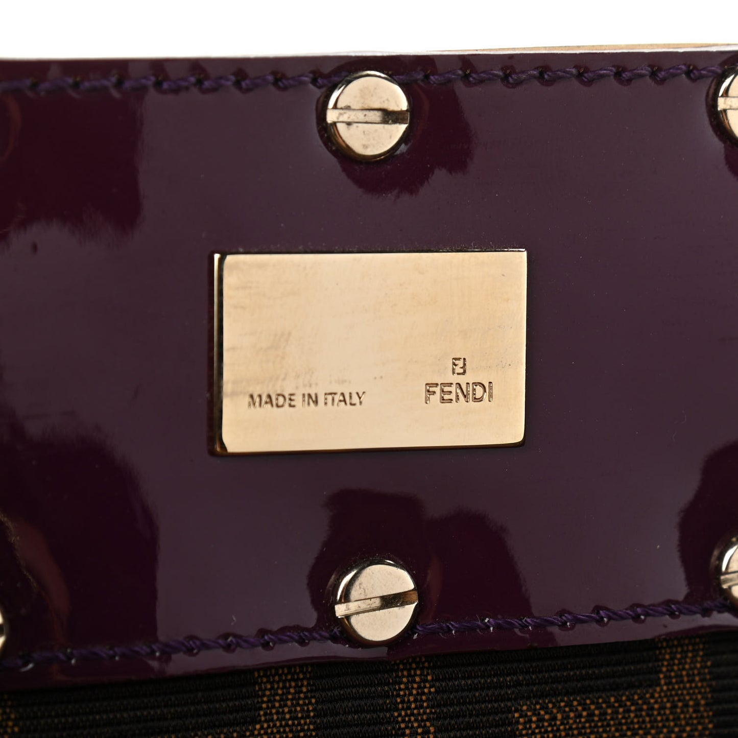 Zucca Patent Mia Tote Tobacco Burgundy