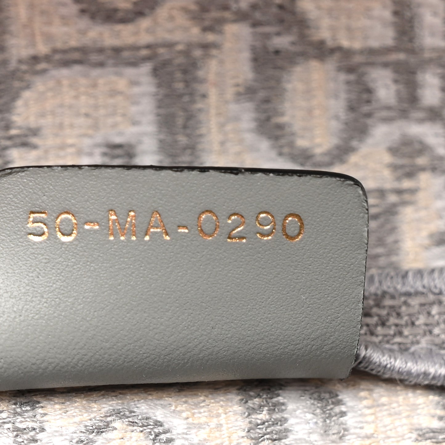 Oblique Embroidered Saddle Bag Gray