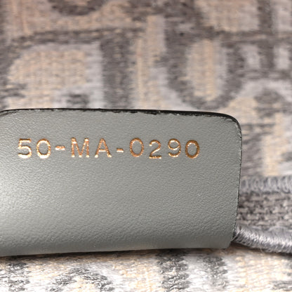 Christian Dior Oblique Embroidered Saddle Bag Gray 7 of 10