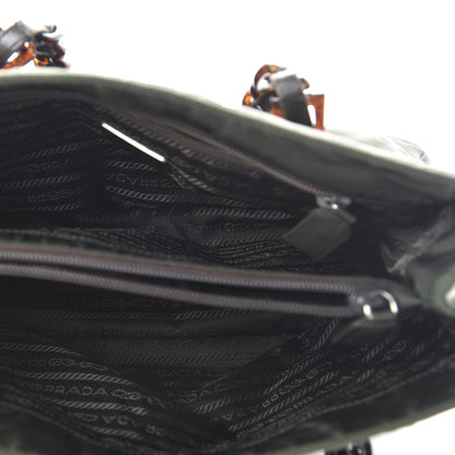 Prada Tessuto Nylon Calfskin Chain Tote Mimetico 5 of 9