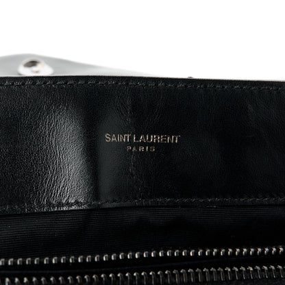 Saint Laurent Calfskin Y Quilted Monogram Monochrome Medium Loulou Chain Satchel Black 6 of 13