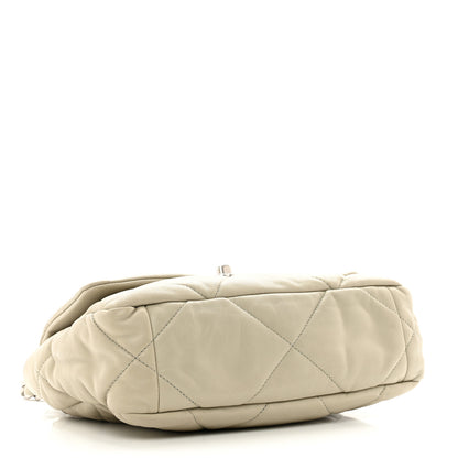 Chanel Lambskin Quilted Medium Chanel 19 Flap Light Grey 4 of 10