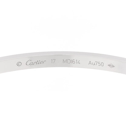 Cartier 18K White Gold 10 Diamond Small LOVE Bracelet 17 5 of 10
