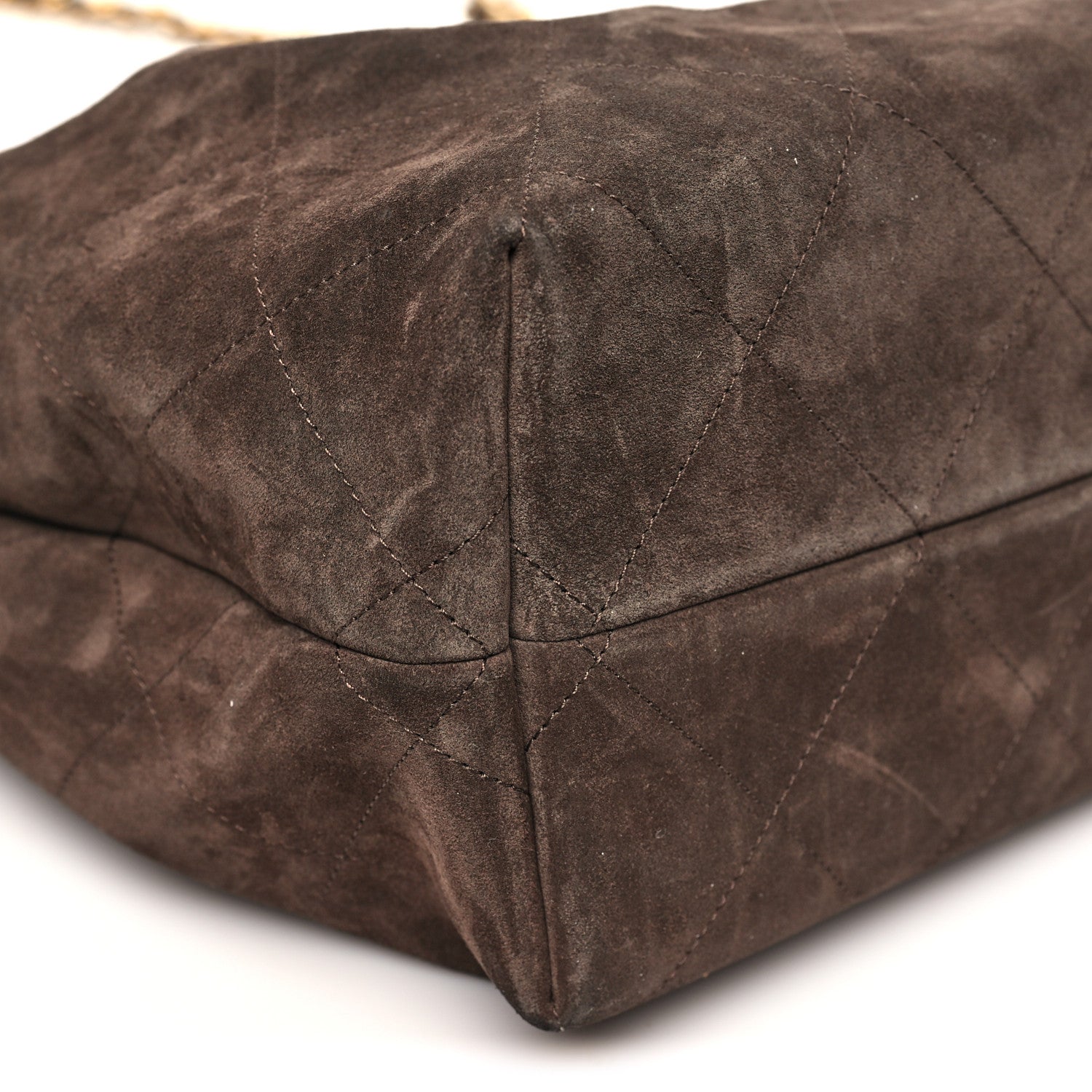 Chanel Suede Calfskin Lambskin Quilted Maxi Hobo Dark Brown 10 of 11