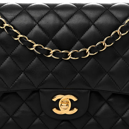 Chanel Lambskin Quilted Medium Double Flap Black 8 of 10