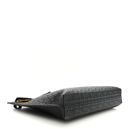 Loewe Calfskin Embossed Repeat T Pouch Black 4 of 6
