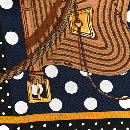 Hermes Silk Clic Clac A Pois Scarf 4 of 7