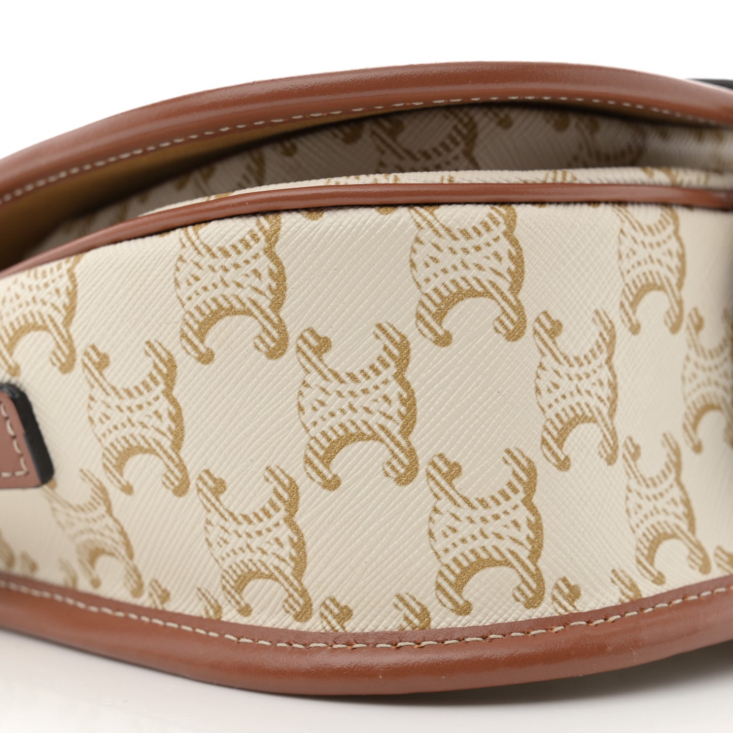 Triomphe Canvas Medium Folco Bag White