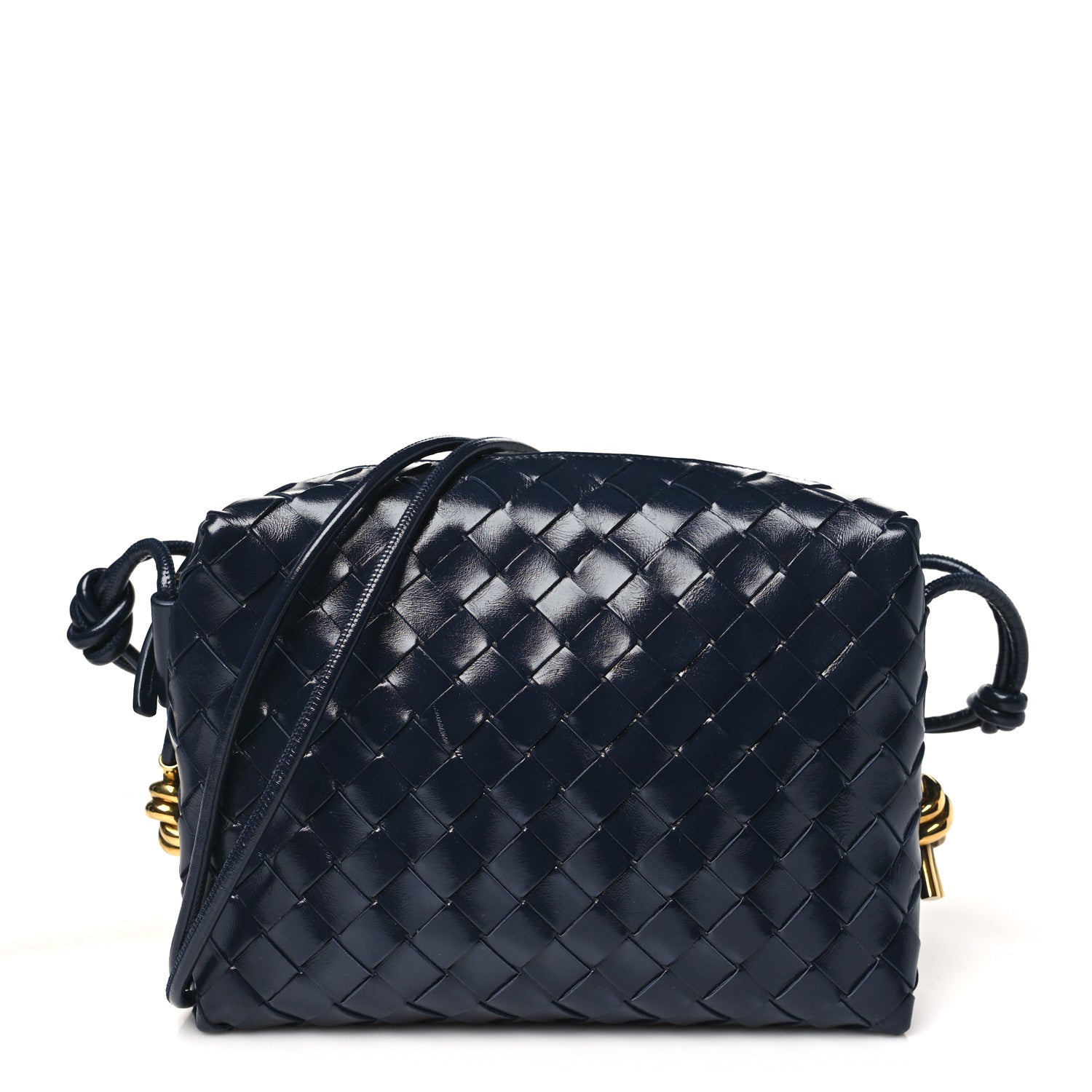 Bottega Veneta Polished Nappa Intrecciato Knot Small Loop Camera Bag Space 1 of 10