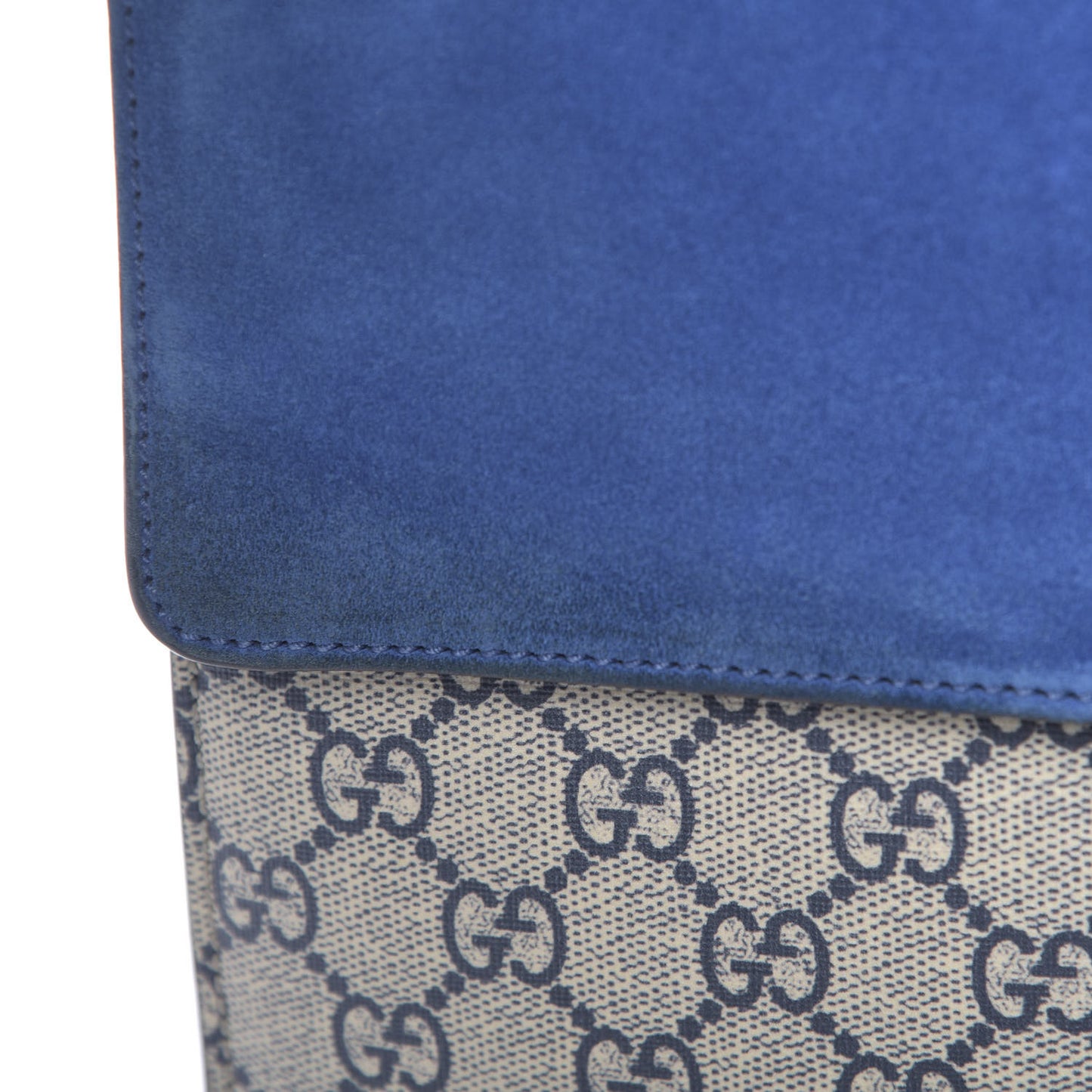 GG Supreme Monogram Blooms Medium Dionysus Shoulder Bag Beige Navy Vintage Blue