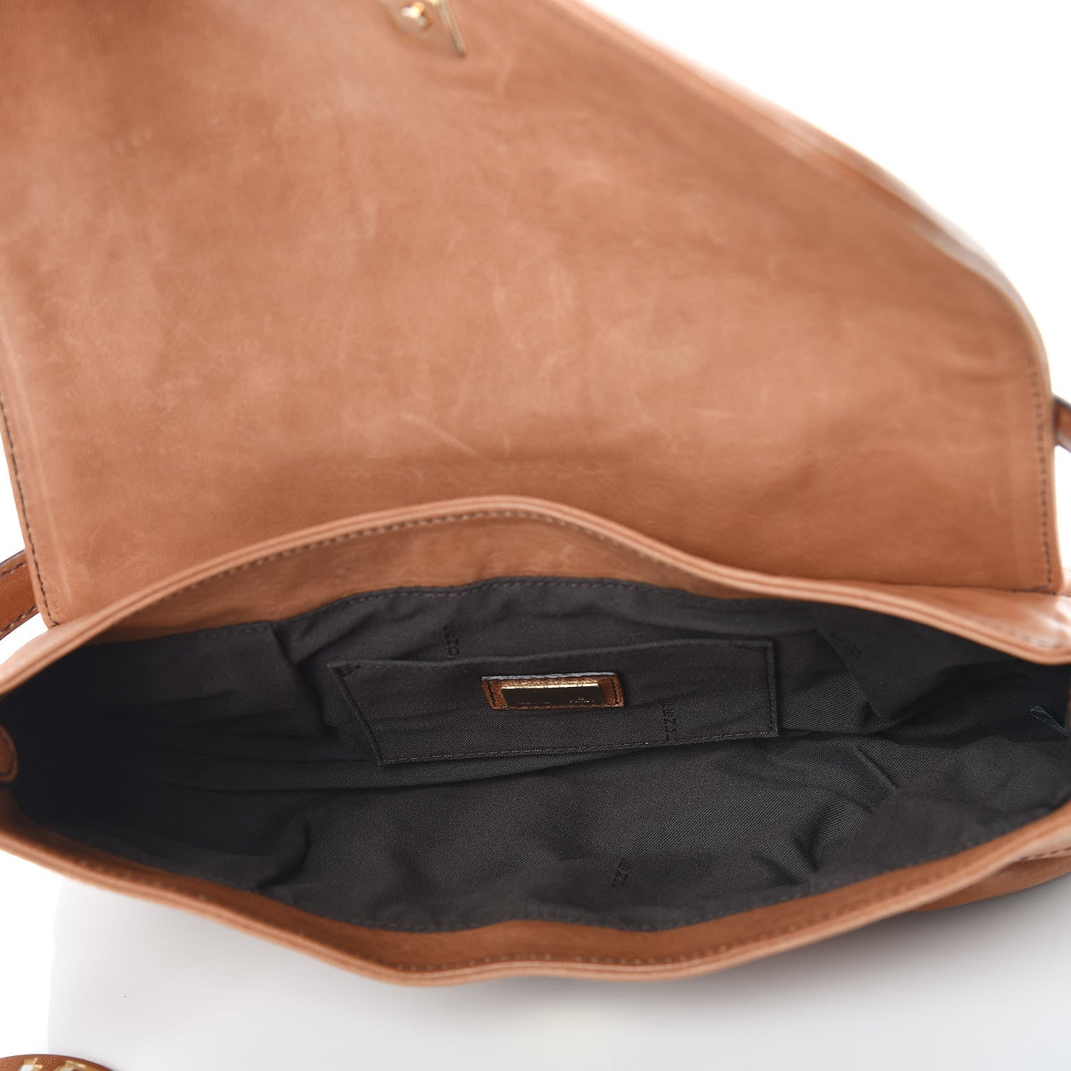 Fendi Calfskin Small Chef Shoulder Bag Brown 5 of 17