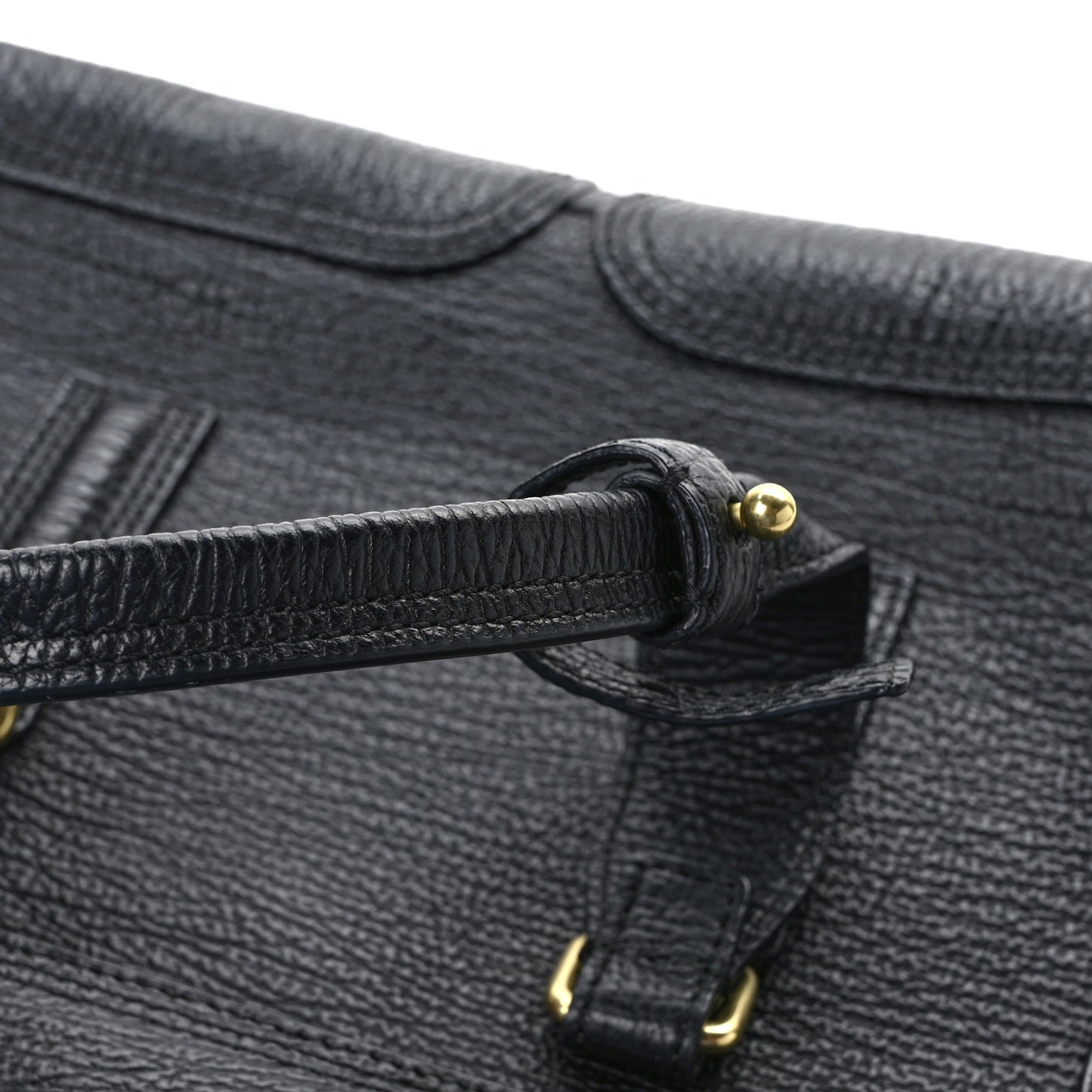 Textured Calfskin Medium Pashli Satchel Black