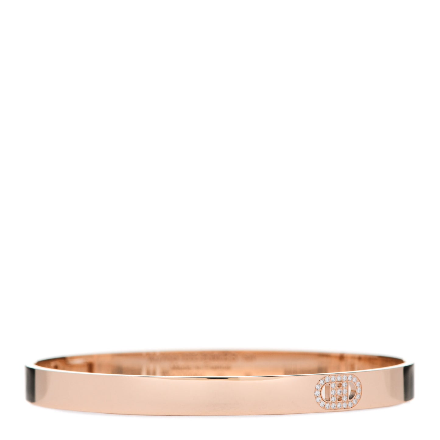 18K Rose Gold Diamond PM H D'Ancre Bracelet SH