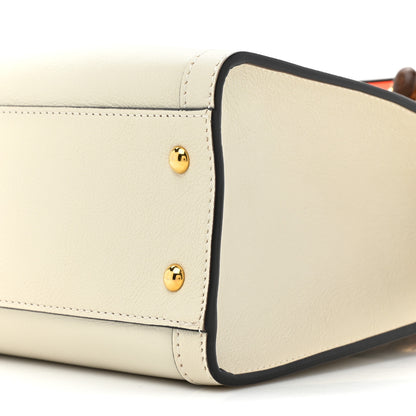 Gucci Wonka Grain Calfskin Small Diana Tote Bag Mystic White Orange Fluo 8 of 12